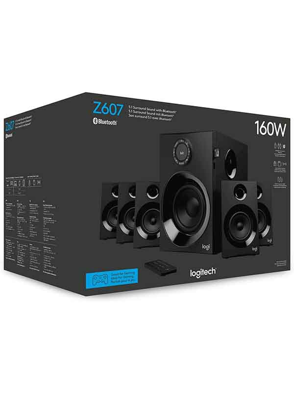 Logitech Z607 5.1 Surround Sound Bluetooth Speaker System, Black